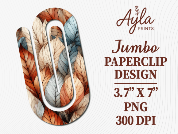 Autumn Leaf Fall Craft Jumbo Paperclip: Graphics & Crafts for Real Projects