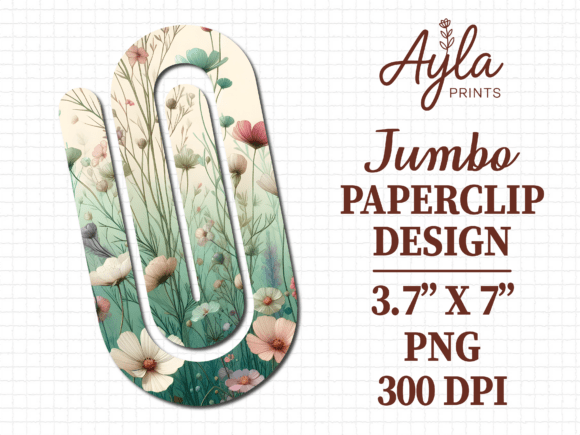 Cottagecore Garden Jumbo Paperclip PNG