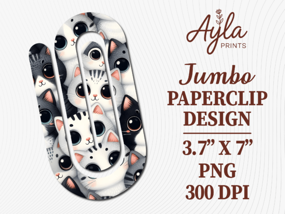 Cute Cat Kitten Jumbo Paperclip PNG