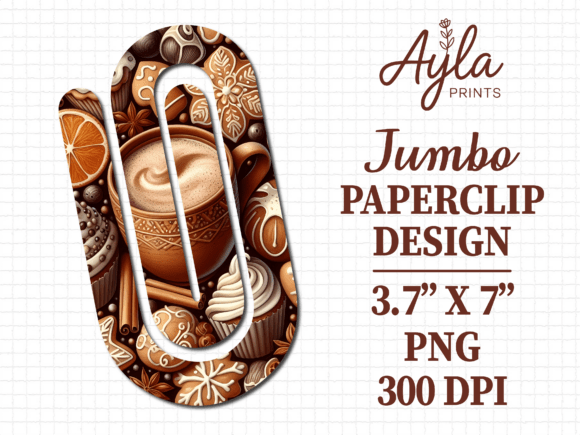 Hot Cocoa Winter Drink Jumbo Paperclip: Graphics & Crafts