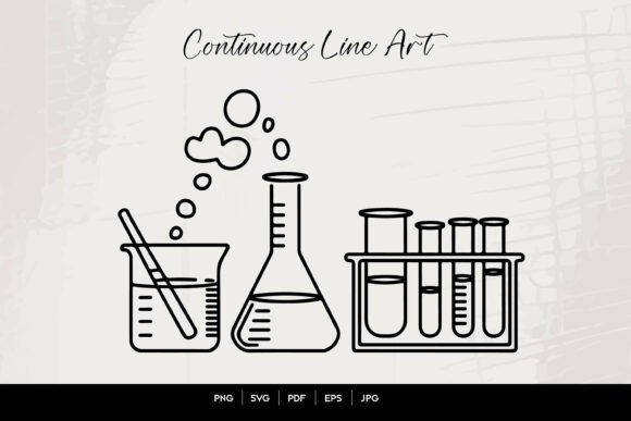 Lab Line Art for Crafts and Graphics
