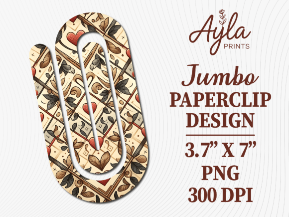 Pattern Boho Tribal Jumbo Paperclip PNG