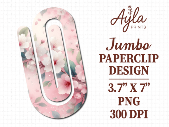 Pink Roses Flower Bloom Jumbo Paperclip Graphics
