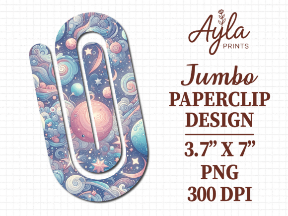 Stars Galaxy Night Sky Jumbo Paperclip: Graphics & Crafts