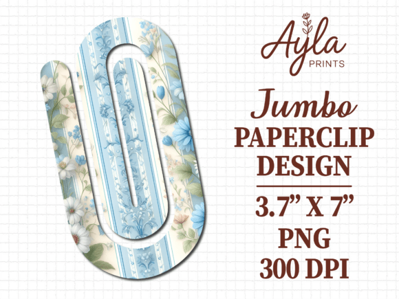 Striped Hearts Kawaii Jumbo Paperclip: Graphics & Crafts Fusion