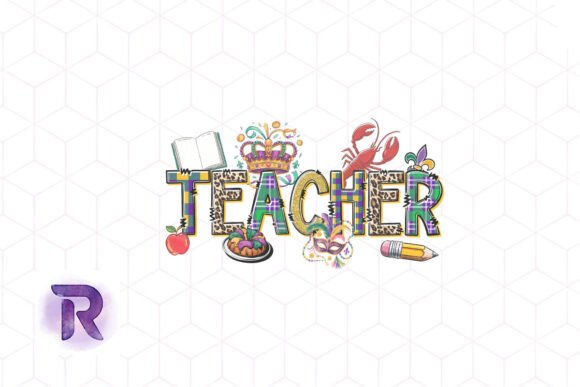 Sublimation Mardi Gras Teacher PNG: Graphics and Crafts Made Simple