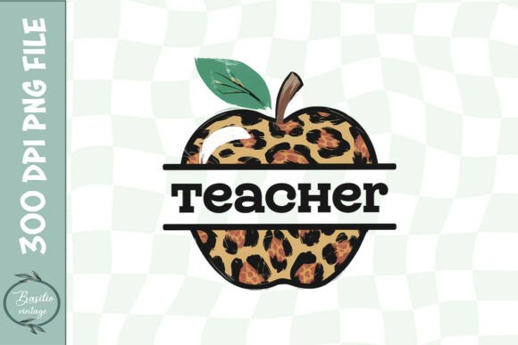 Teacher Cheetah Sublimation PNG: Graphics and Crafts