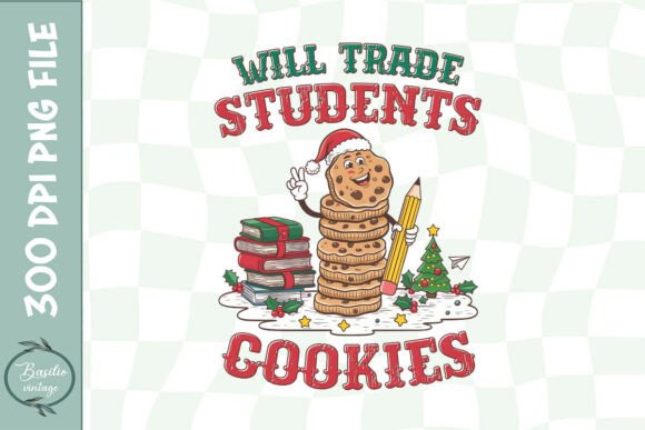 Teacher Christmas Cookie Trade PNG Graphics
