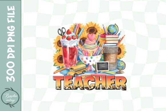 Teacher Coffee Cups Sublimation PNG