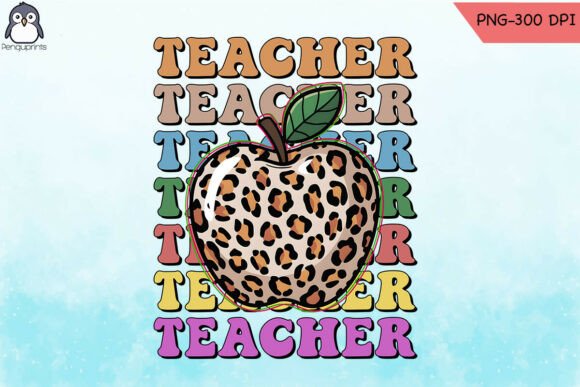 Teacher Life Sublimation Leopard PNG: Graphics for Crafts