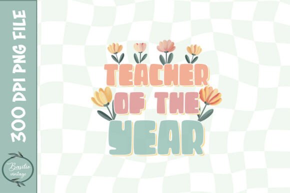 Teacher of the Year Flower Cute PNG