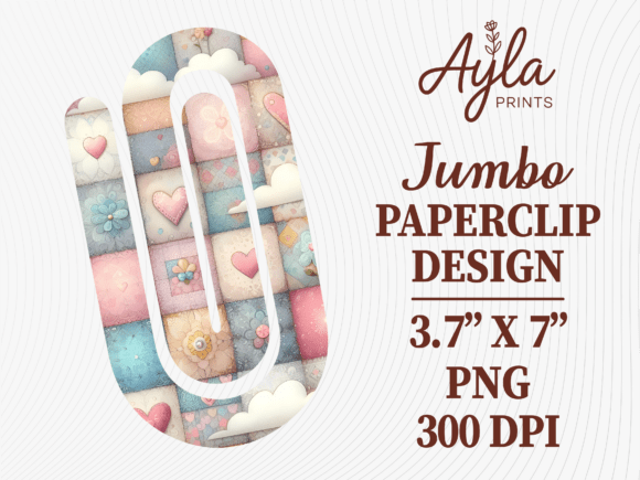 Valentine Hearts Cozy Jumbo Paperclip: Graphics & Crafts