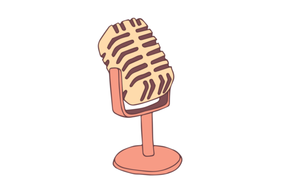Vintage Mic Stand Graphics & Crafts