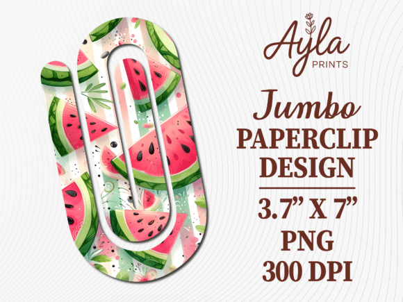 Watermelon Summer Fruit Jumbo Paperclip: Graphics & Crafts