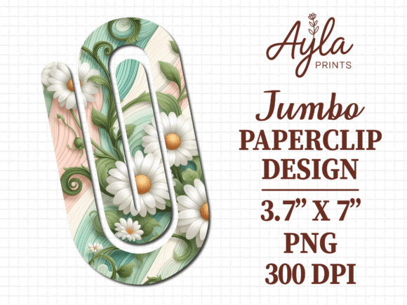Wildflower Leaves Jumbo Paperclip Design: Graphics & Crafts for Creative Projects